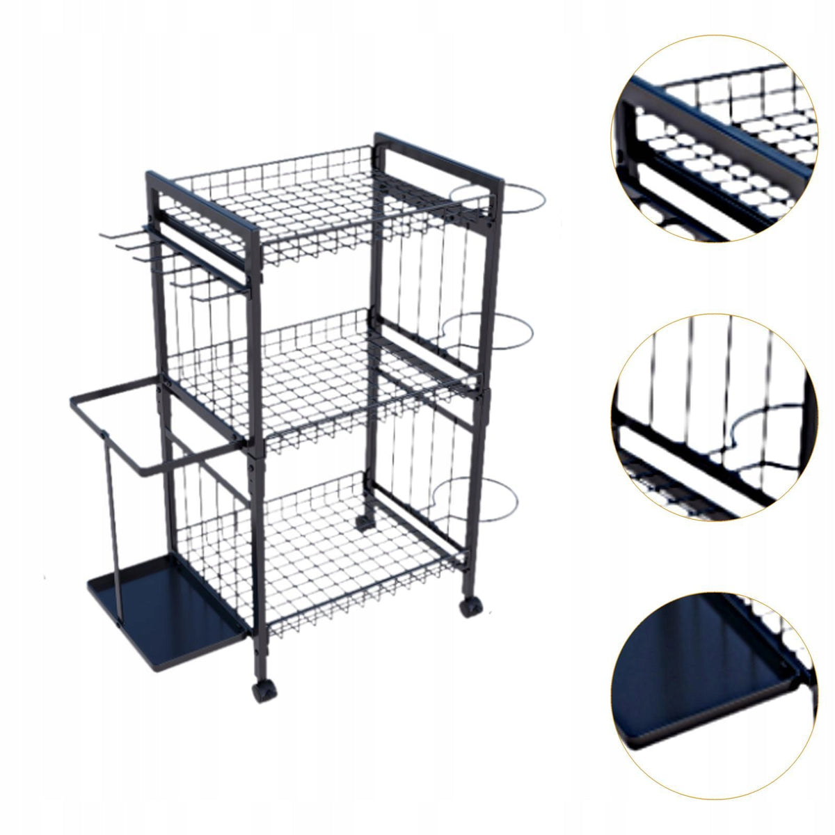 Yoga Mat Storage Rack Home Gym Storage Rack for Foam Roller Resistance Packaging status original