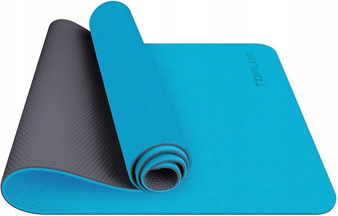 Yoga Mat TOPLUS 183x61cm 6mm Non-slip TPE with Strap