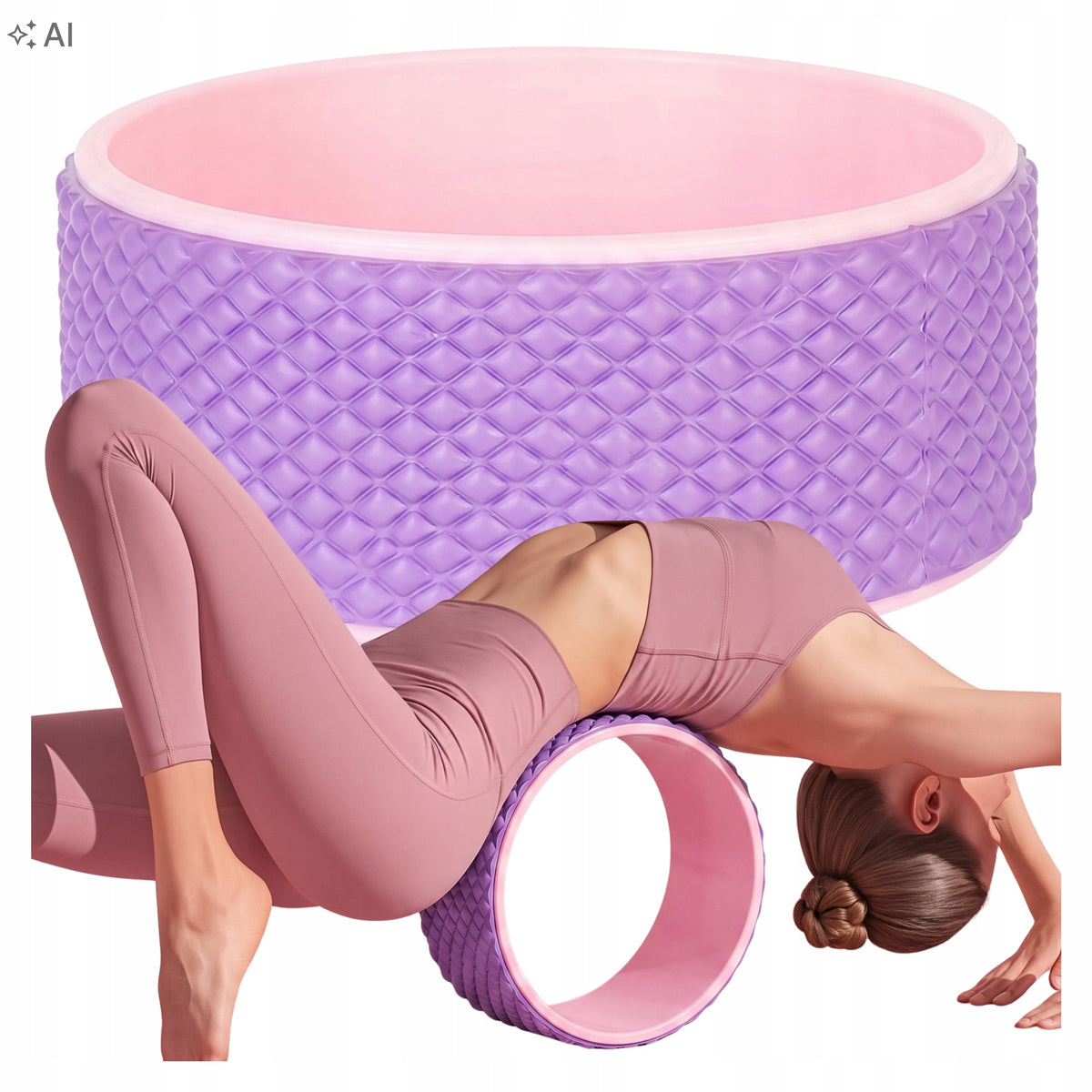 Yoga Roller Wheel for Stretching Exercises 30 cm with Protrusions