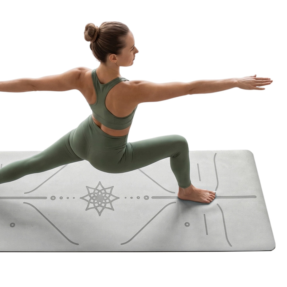 Yoga mat EasyFit Polarity Stone TPE+TC 6 mm double layer grey-black Packaging status original