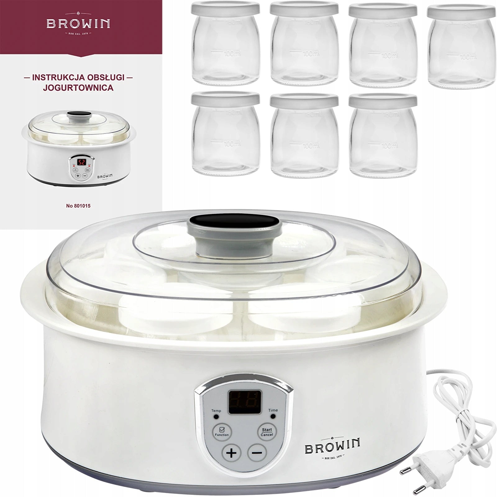 Yogurt machine with thermostat and jars (7 pcs) - 1,3 l Model 801015