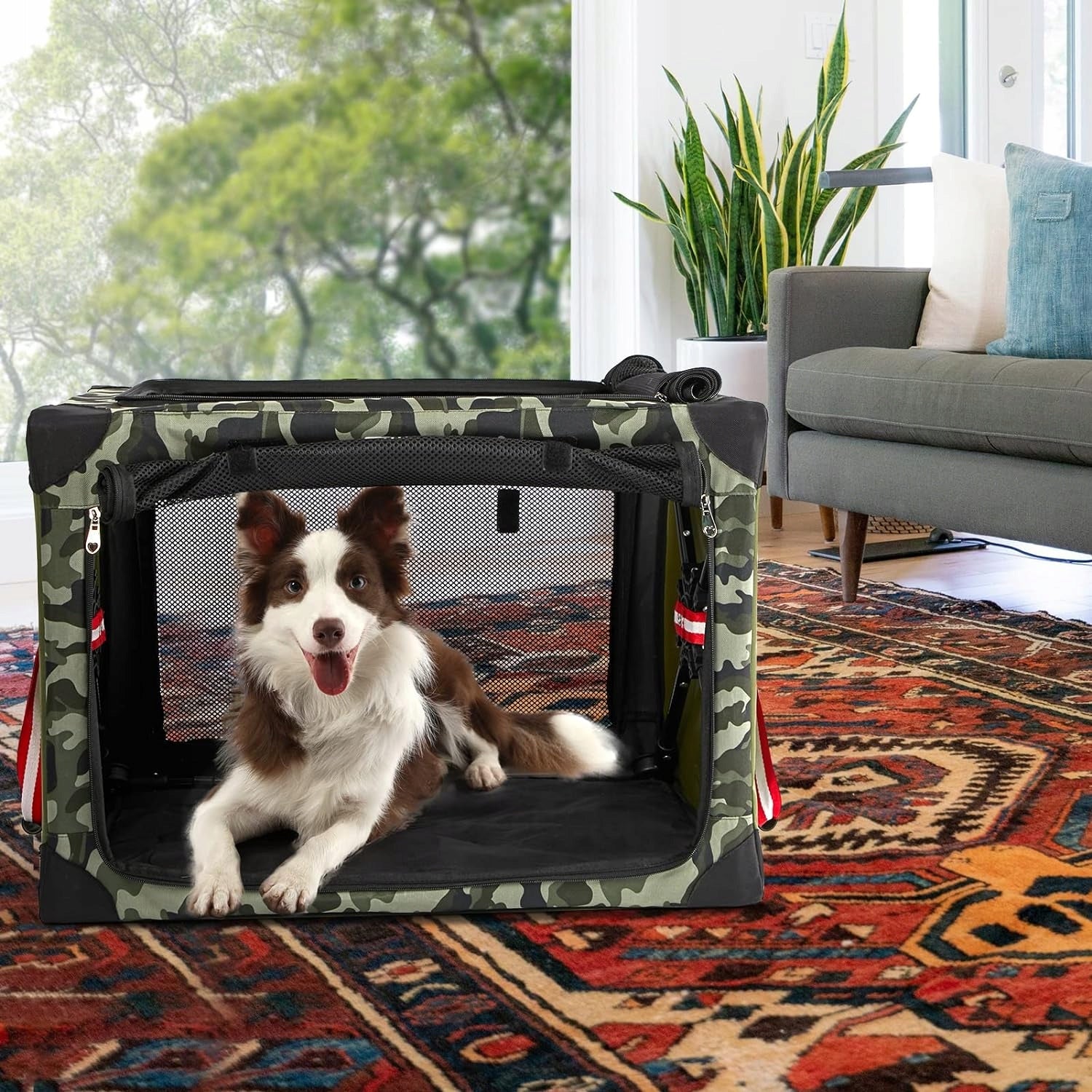 Yoken Soft Pet Transporter, Folding 65 x 45 x 45 cm Color Moro Length 65 cm