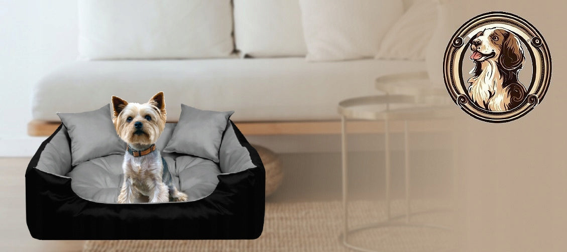 York Cat Dog Bed Couch Playpen Waterproof Grey 55x45 cm Product width 45 cm
