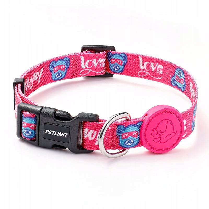 York's Colorful Small Dog Collar - Pink, S