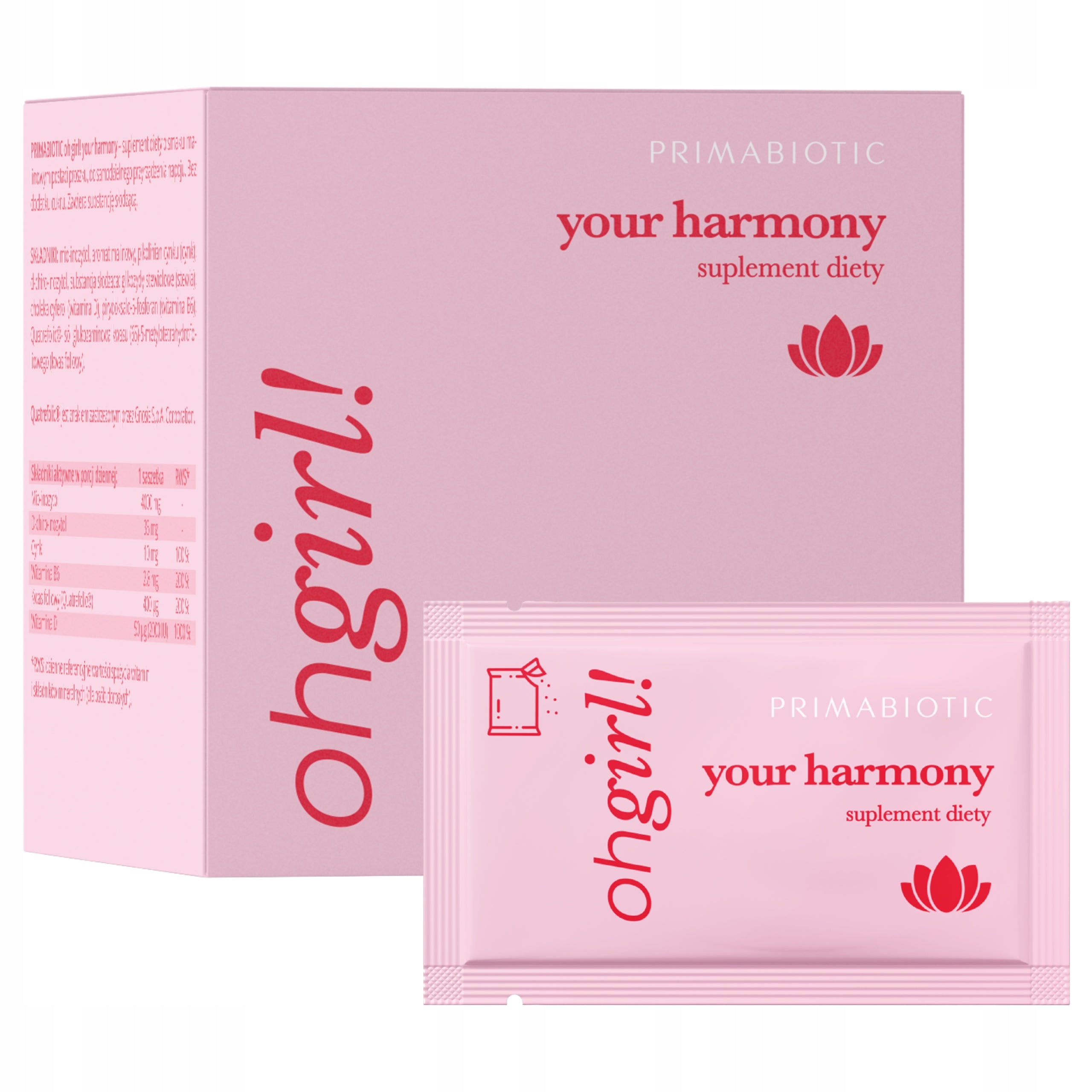 Your Harmony PRIMABIOTIC PCOS Inositol Pregnancy Zinc Folic Acid 30 sash.