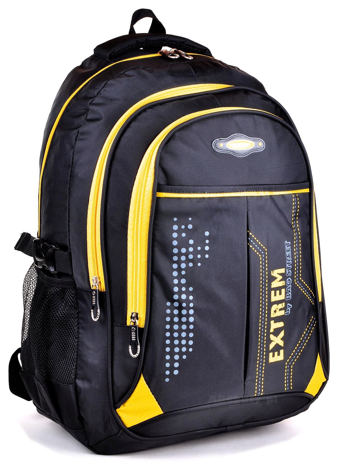 Youth BACKPACK Black YELLOW Men's SATCHEL Bag Street EXTREM 3 compartments EAN (GTIN) 5906280366742