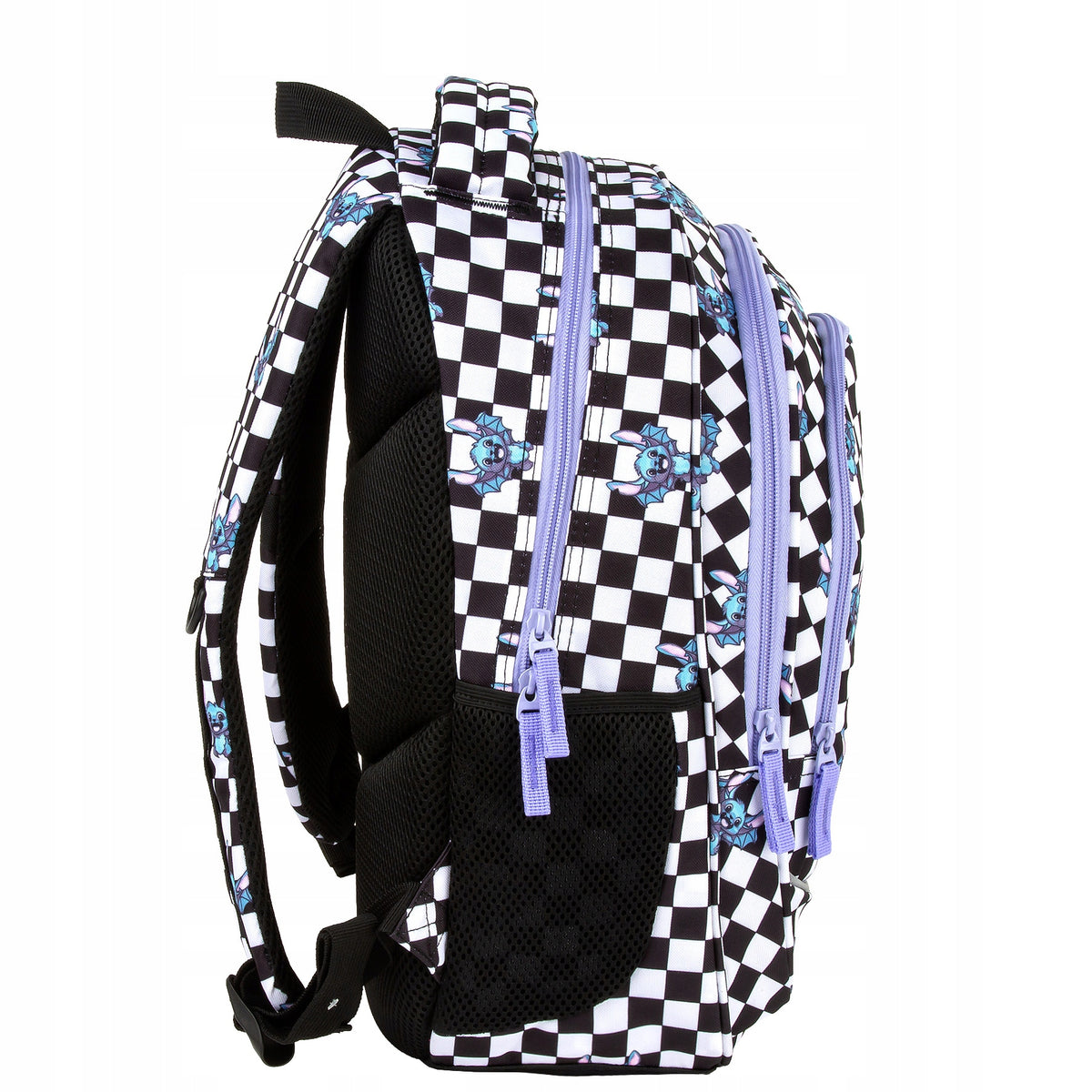 Youth Backpack Girls BackUp Chessboard Fuzz Grille Black and White Brand Back Up