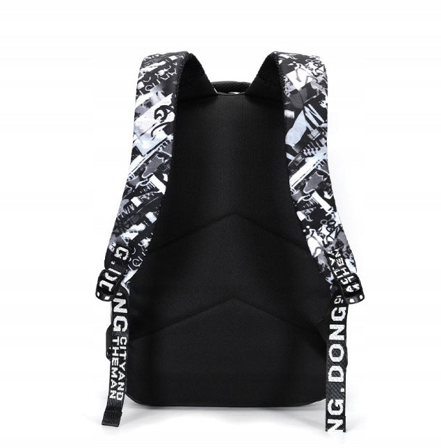 Youth Backpacks, Headphone Pattern, Durable Laptop Backpacks Manufacturer code caizi