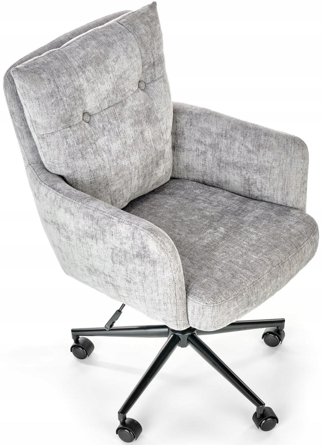 Youth Office Chair FLORES Swivel Adjustable Grey Fabric
