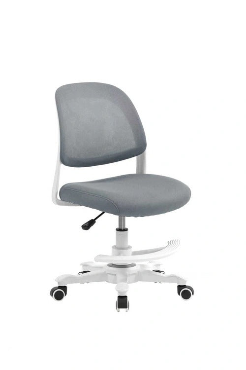 Youth Office Chair Swivel Grey with Learning Footrest MELI GREY Furniture depth 52 cm