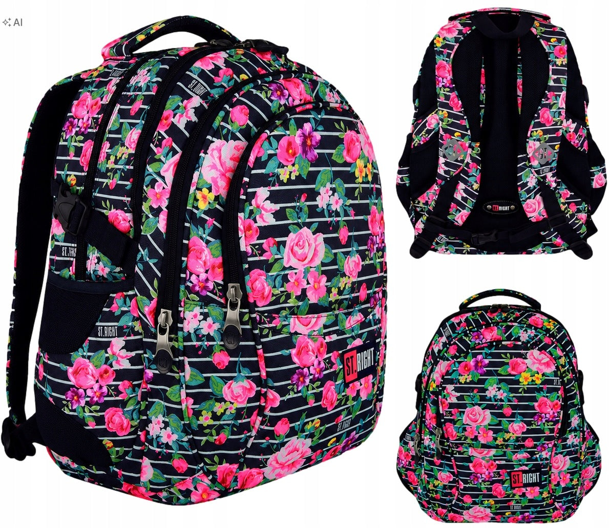 Youth School Backpack ST.RIGHT BP01 ROSE for School for Girls