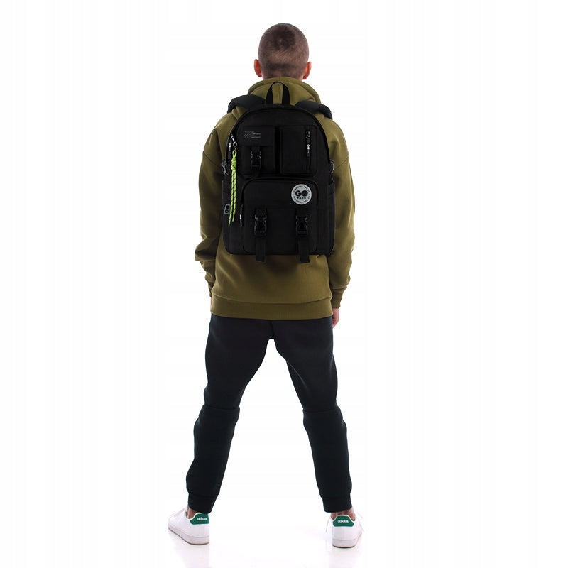 Youth School Backpack for Boys Black Suitcase Holder GoPack Packaging status original