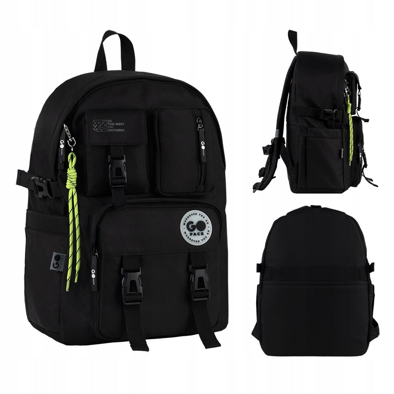 Youth School Backpack for Boys Black Suitcase Holder GoPack