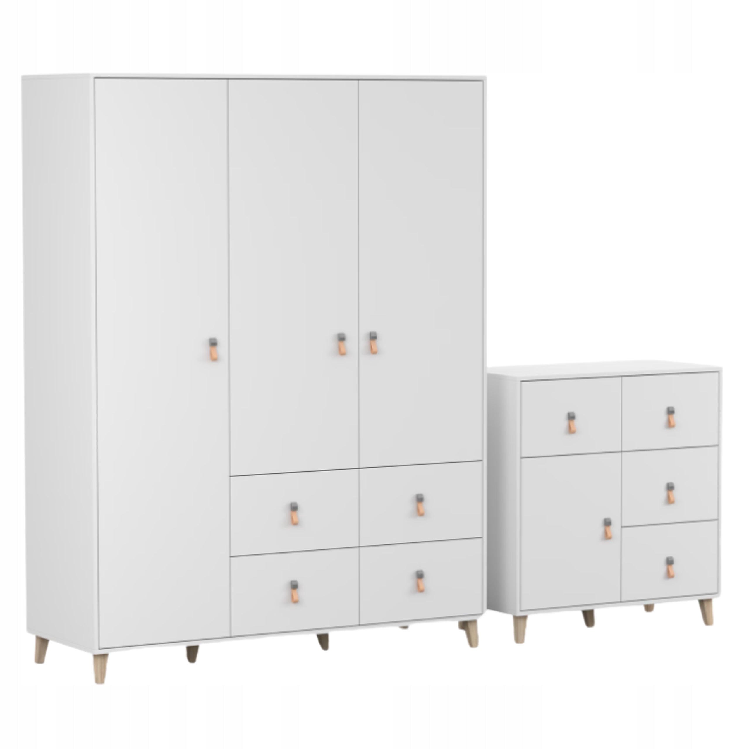 Youth Set FIGO Wardrobe 19 Chest of drawers 03 drawers bar white MANUFACTURER