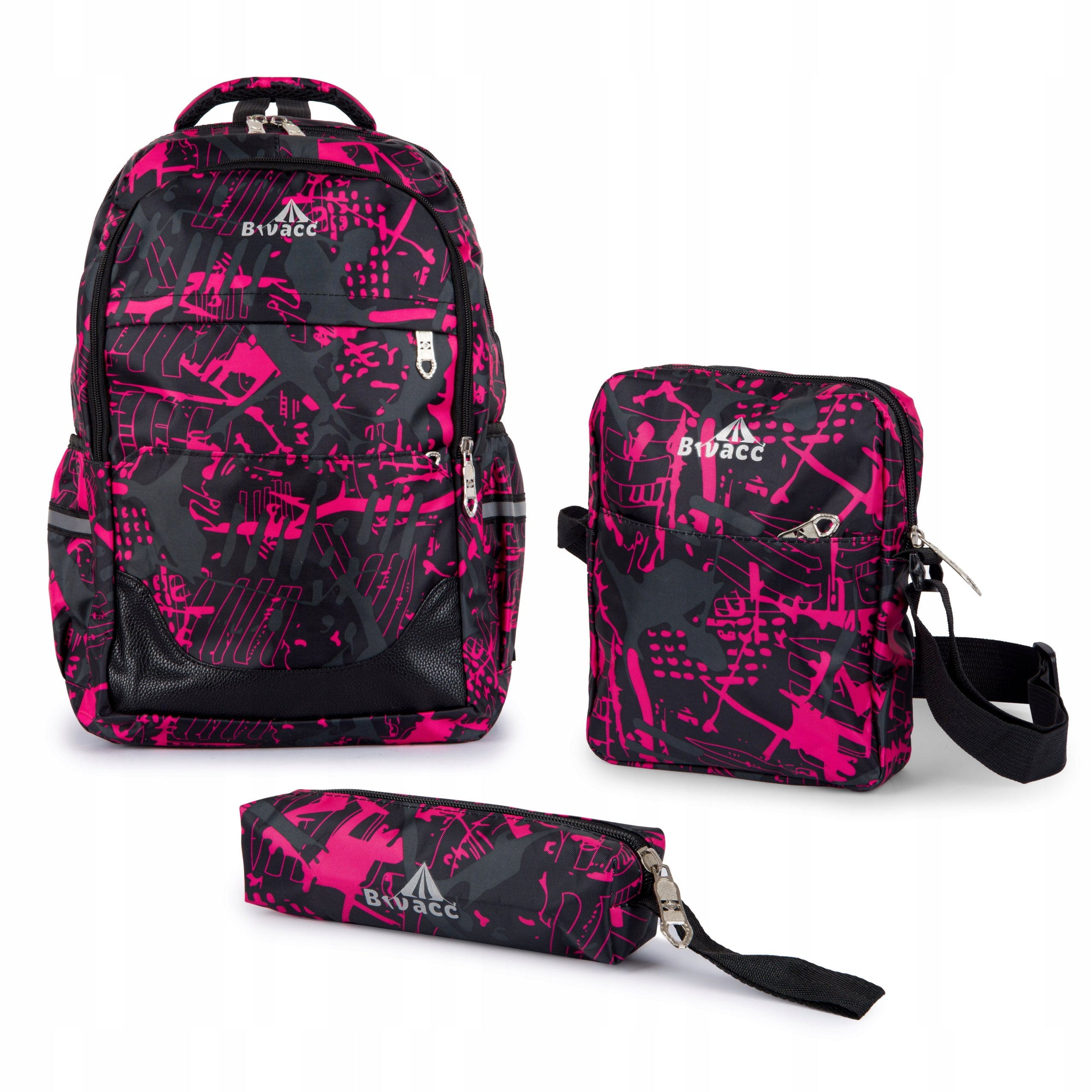 Youth Sports School Backpack Set +Pen +Sachet USB Reflectors Manufacturer code Tornister szkolny zestaw Komplet Solidny USB