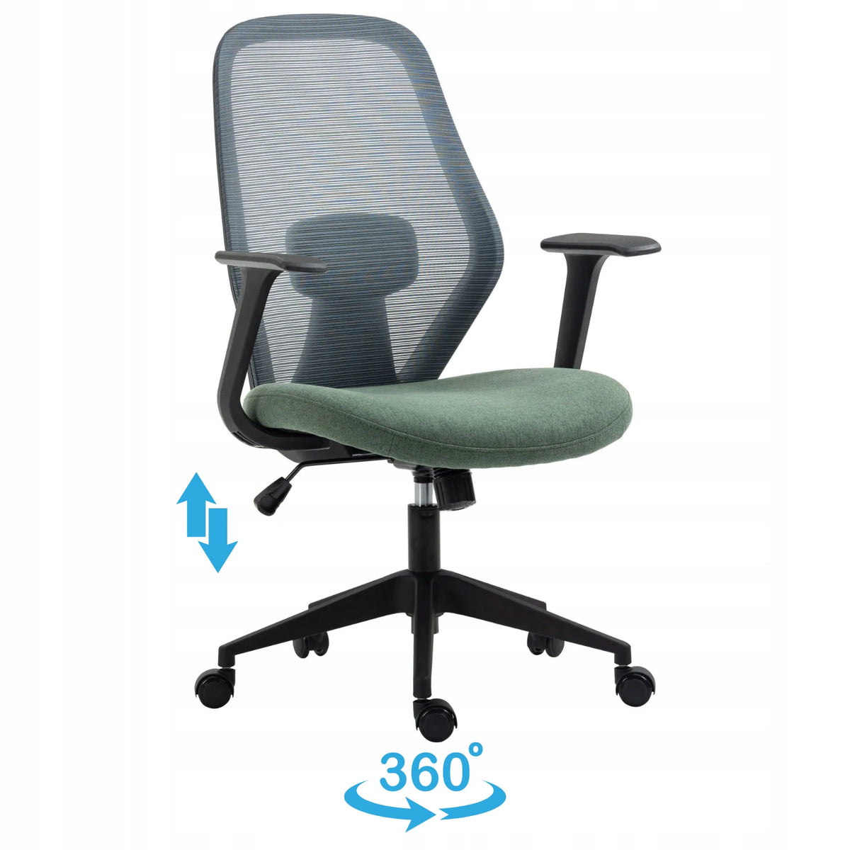 Youth Swivel Chair for Boy for Computer Mesh Green LICOS Brand MONOVO