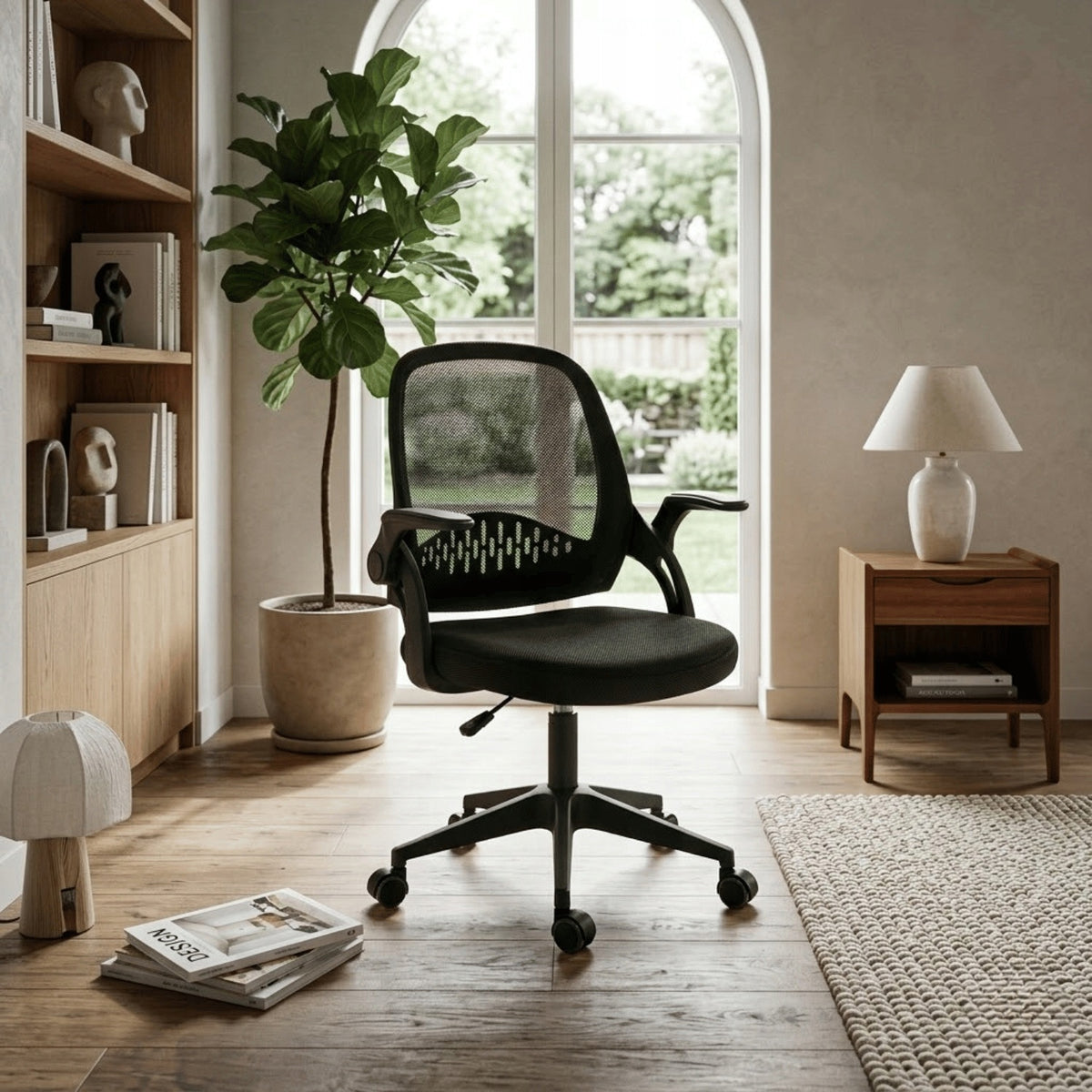 Youth Swivel Chair for Computer Desk Black Mesh MARTIN Brand MONOVO