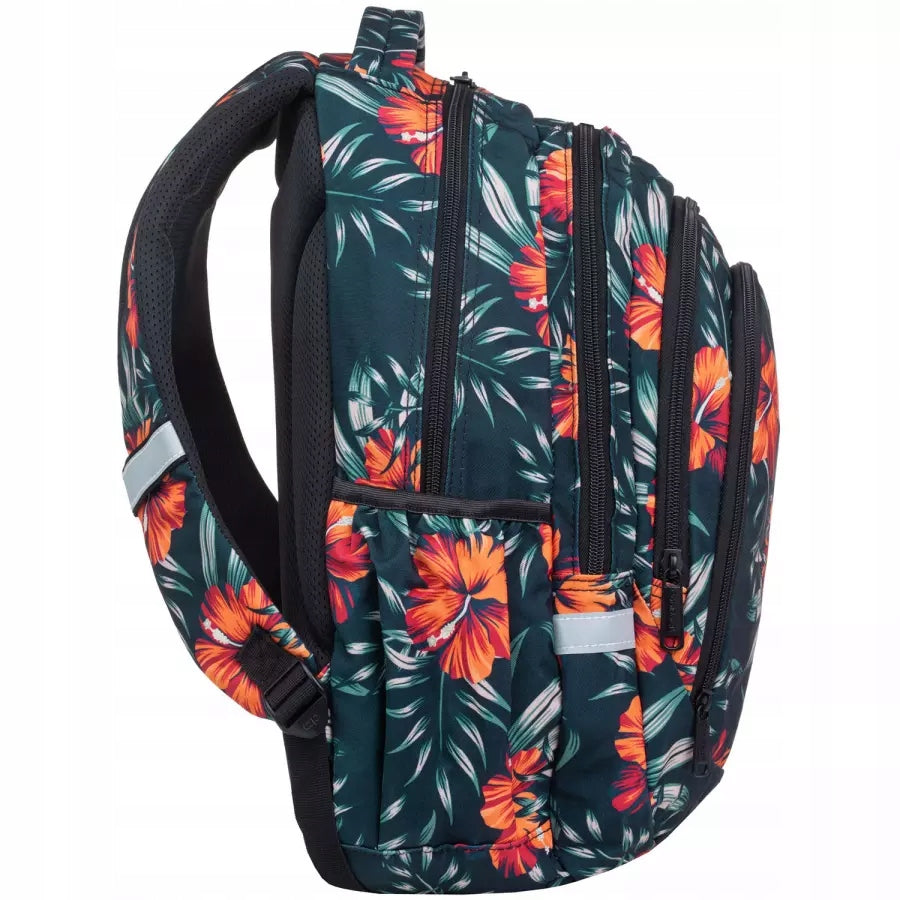 Youth backpack CoolPack DRAFTER RIO for teenage girl with hibiscus flowers 2 Brand CoolPack
