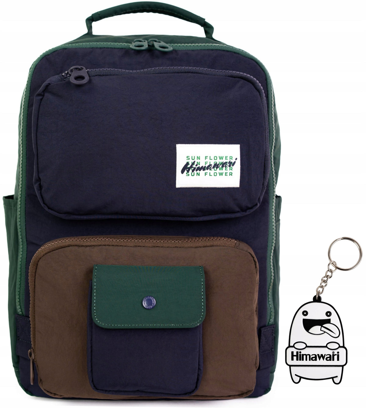 Youth backpack Himawari Retro S - for school trips Navy blue