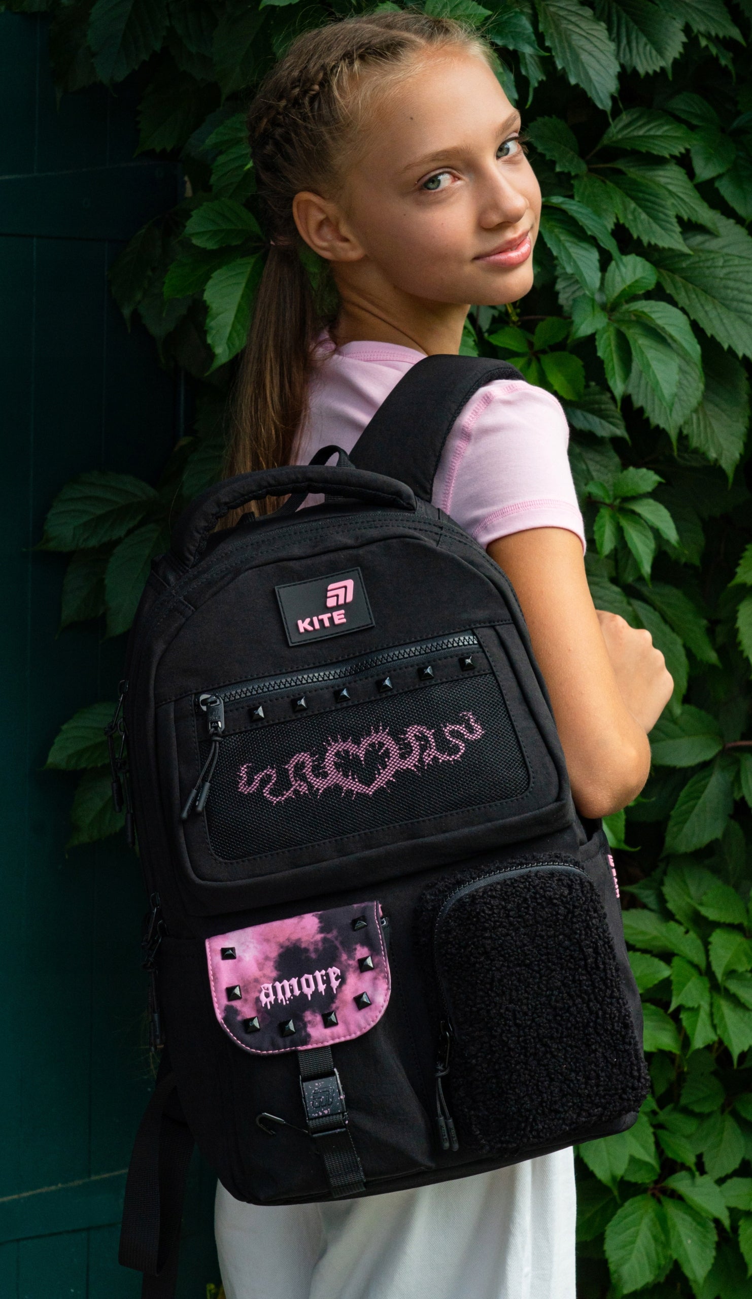 Youth backpack K-POP style blackpink for girls ergonomic Kite Packaging status original