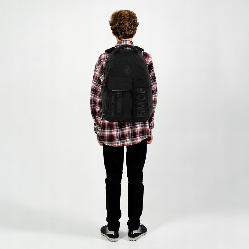 Youth backpack black Real Madrid school for boys black large Kite Packaging status original