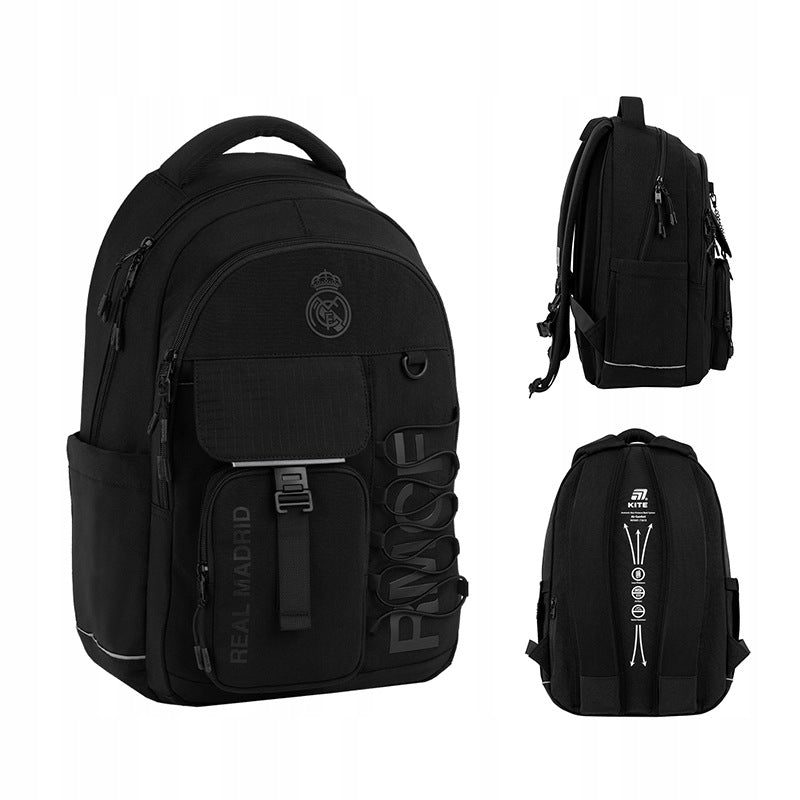 Youth backpack black Real Madrid school for boys black large Kite