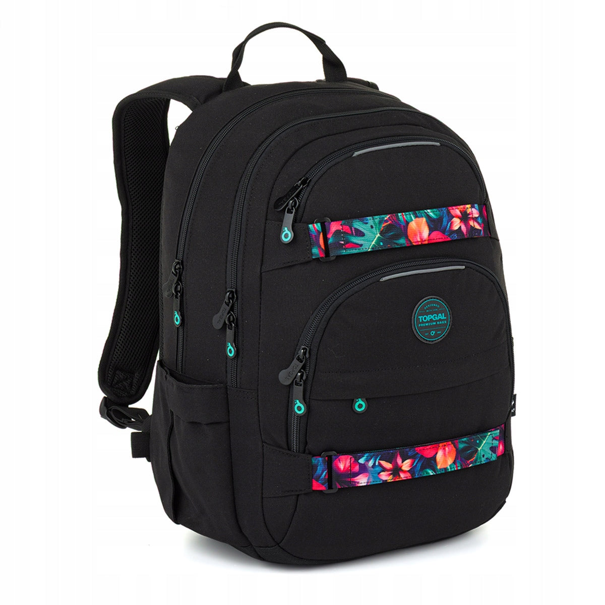 Youth backpack black with tropical straps Topgal VIKI 26035 5-8 classes
