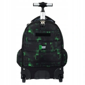Youth backpack on wheels Green Game St.Majewski! Brand St. Majewski