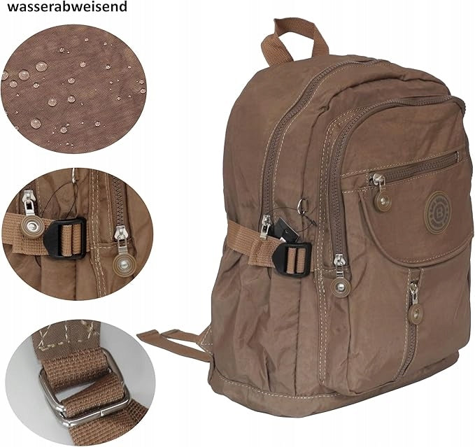 Youth city backpack light line Bag Street 2216 Brown Brand BAG STREET