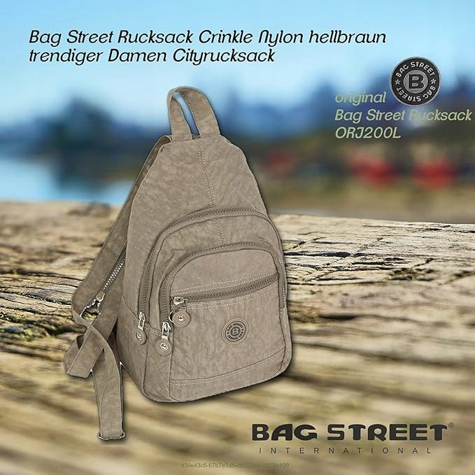 Youth city backpack light line Bag Street 2257 dark beige Packaging status original