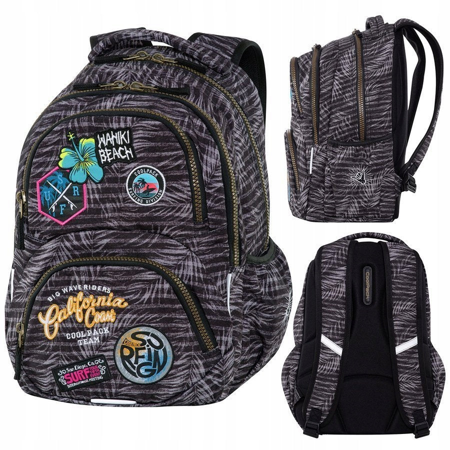 Youth multi-chamber school backpack 27 liters