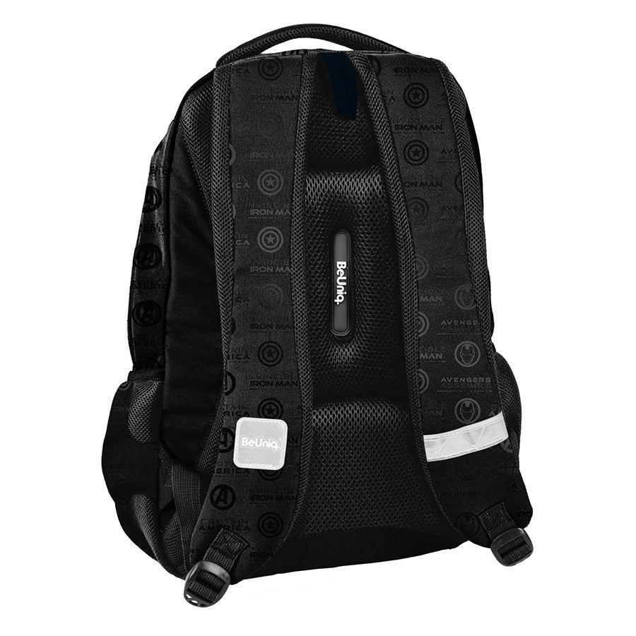 Youth school backpack for boy black Marvel Avengers Paso Beuniq Brand BeUniq