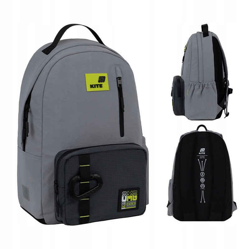 Youth school backpack for boys 13-17 years grey backpack Kite