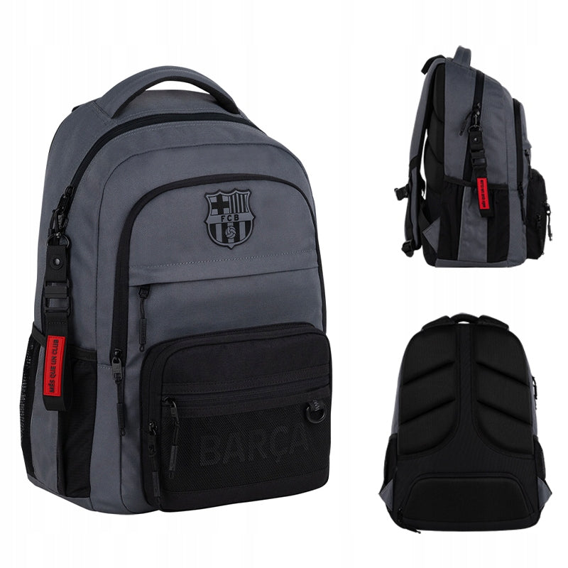 Youth school backpack for boys Barcelona grey large roomy Kite