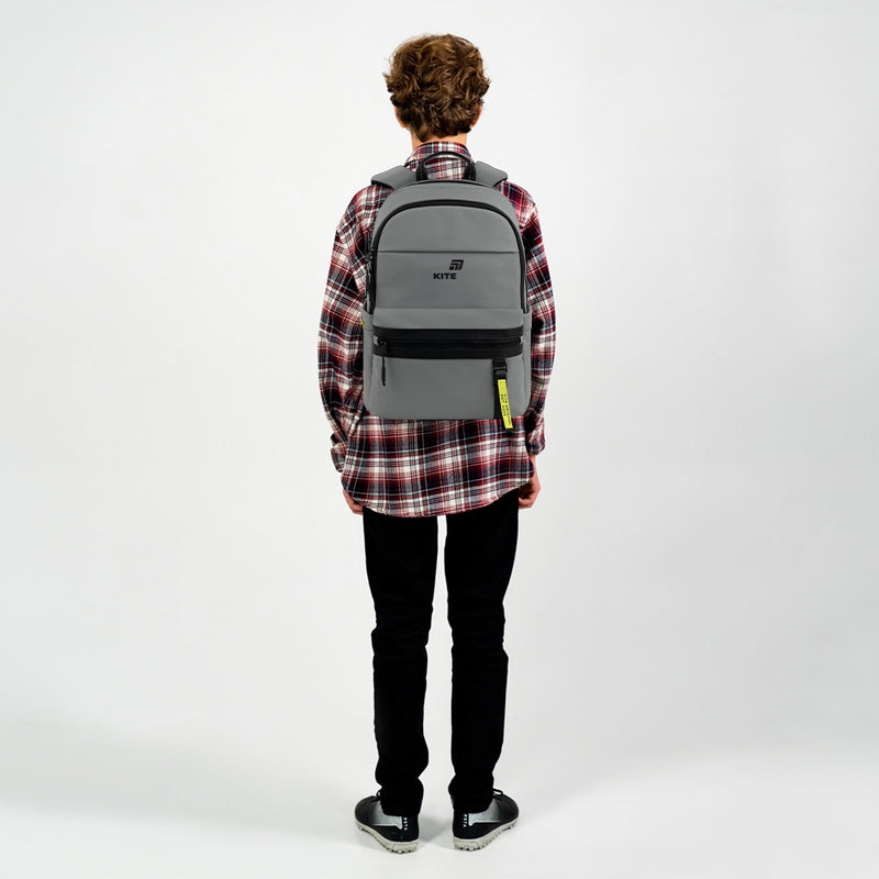 Youth school backpack for boys city backpack grey Kite Manufacturer code K26-2721L-1