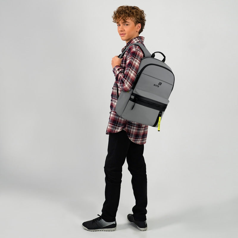 Youth school backpack for boys city backpack grey Kite Packaging status original