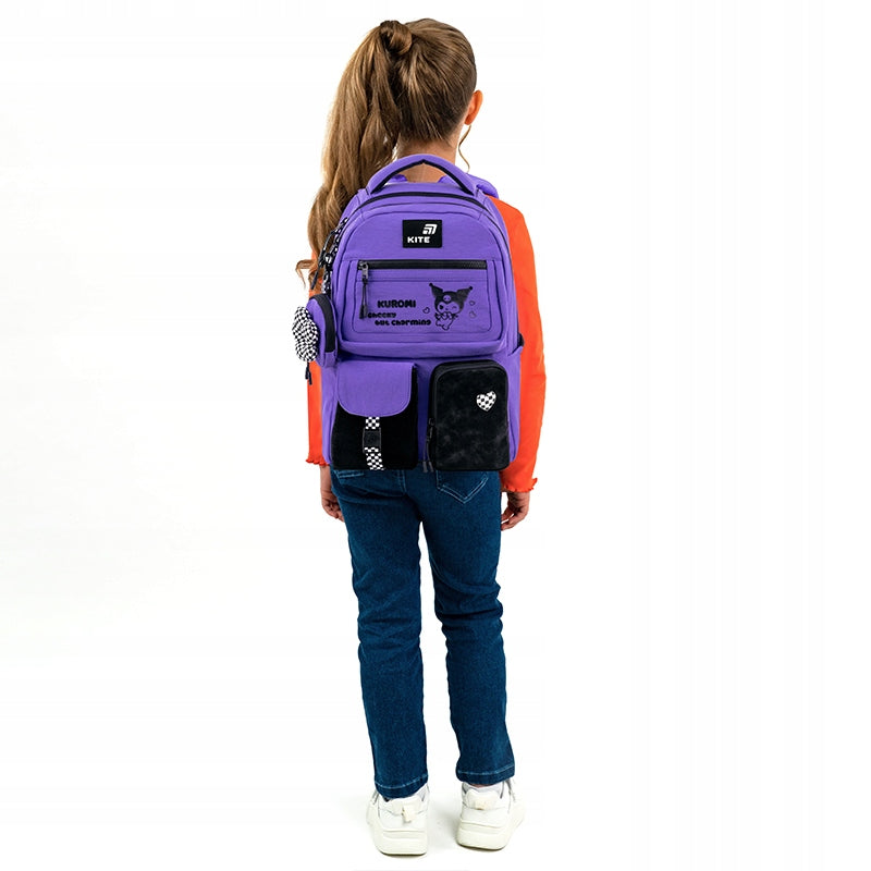 Youth school backpack for girls 9-12 years class 4-6 Kuromi Kite Manufacturer code HK26-2587M-1