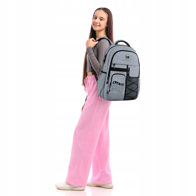 Youth school backpack for girls for multi-chamber laptop GoPack Packaging status original