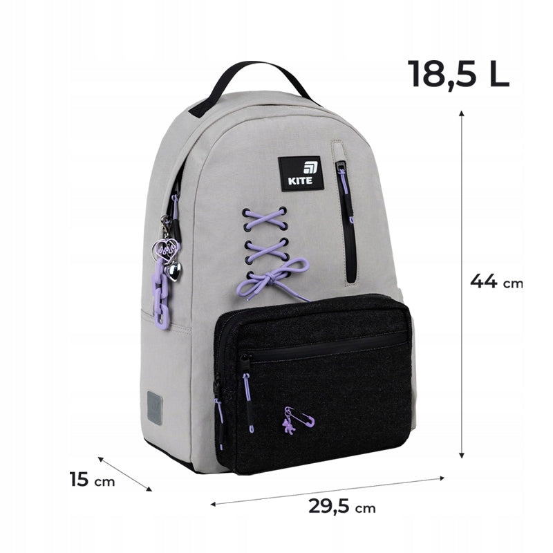 Youth school backpack for girls stylish design faded jeans Kite Manufacturer code K26-949L-1
