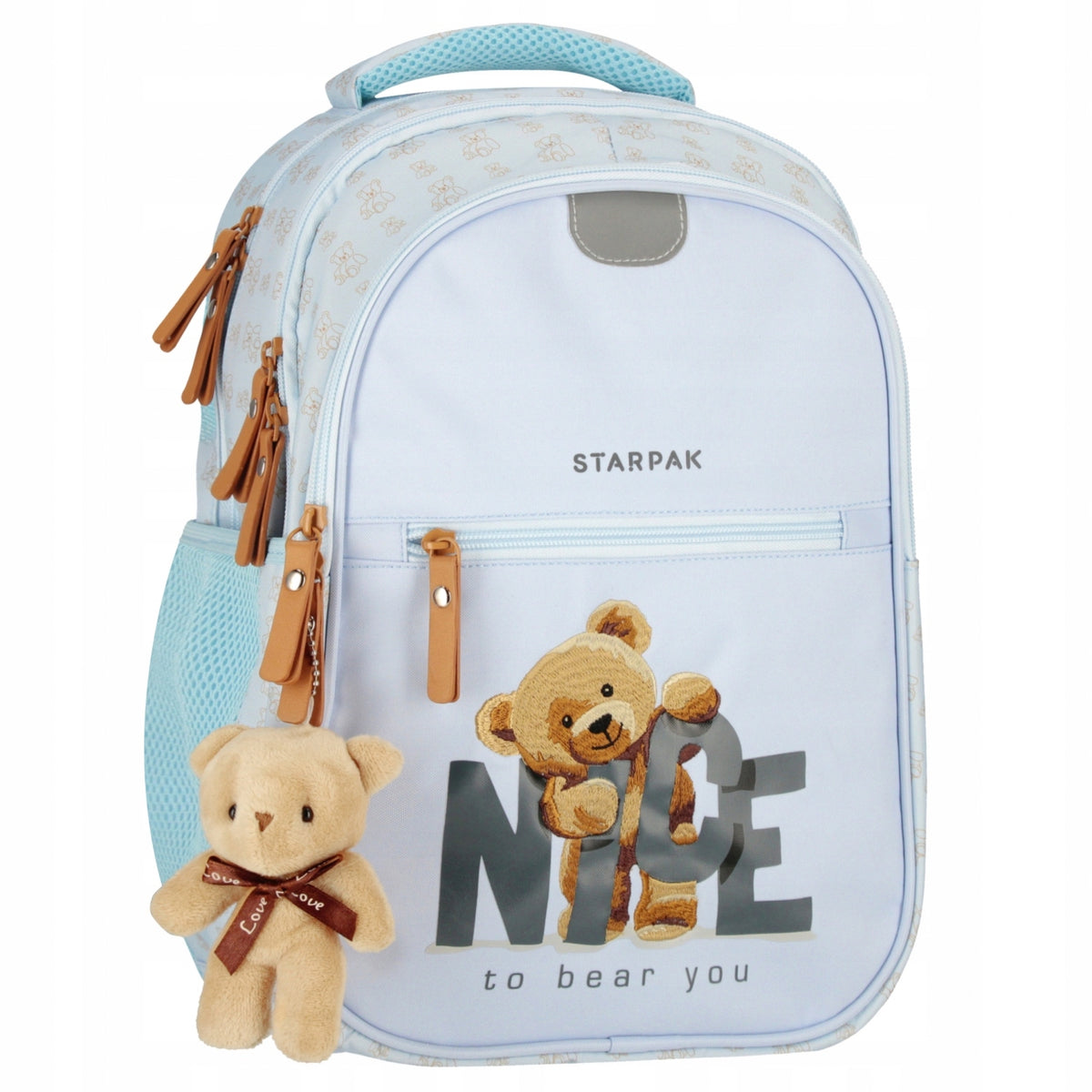 Youth school backpack for grades 3+ bear Nice Starpak