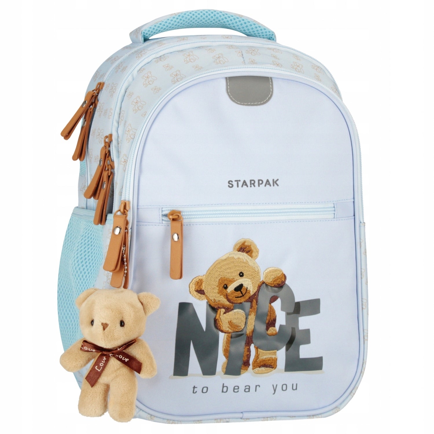 Youth school backpack for grades 3+ bear Nice Starpak