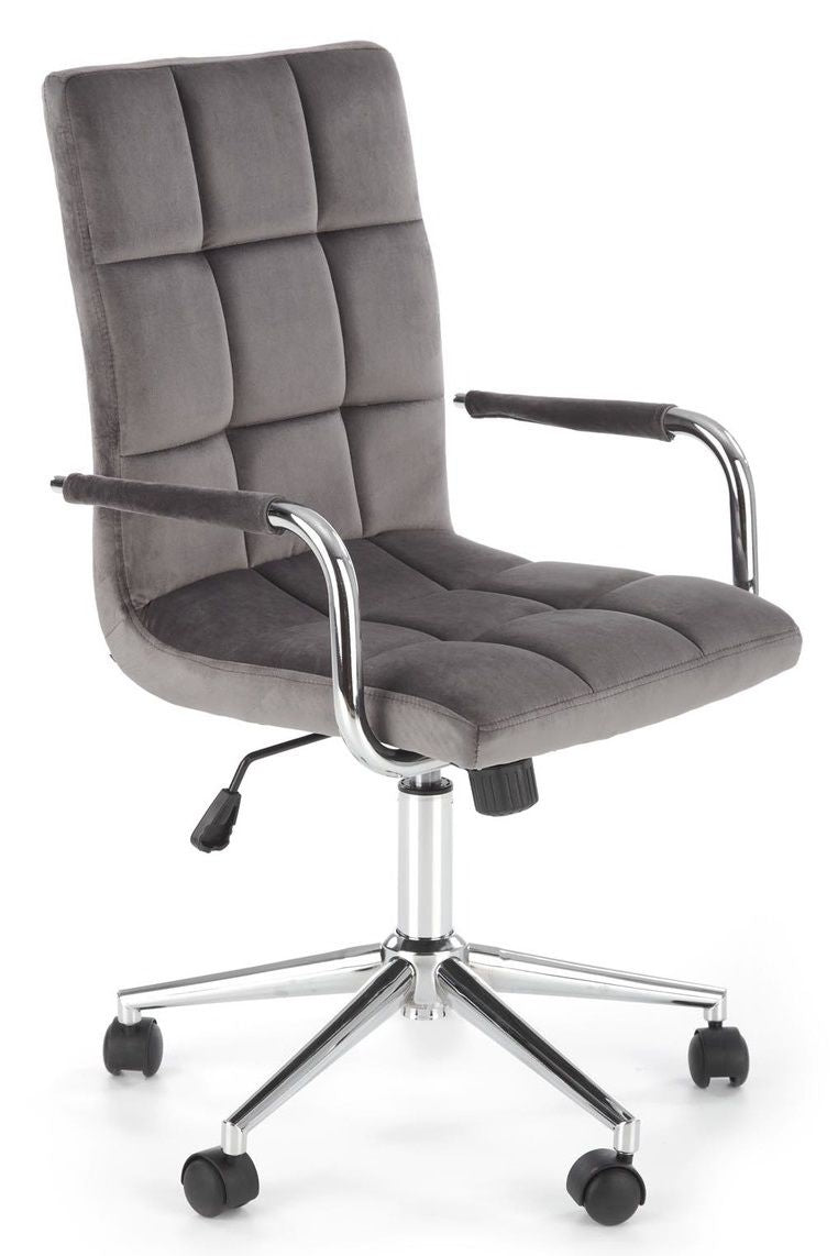 Youth swivel chair grey velvet Voxel 4