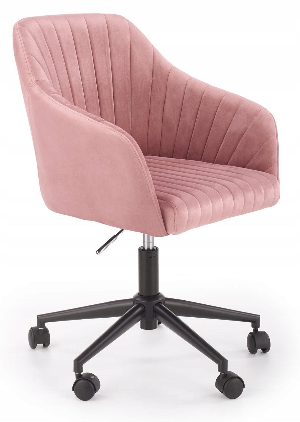 Youth swivel desk chair pink velvet up to 100 kg Liva