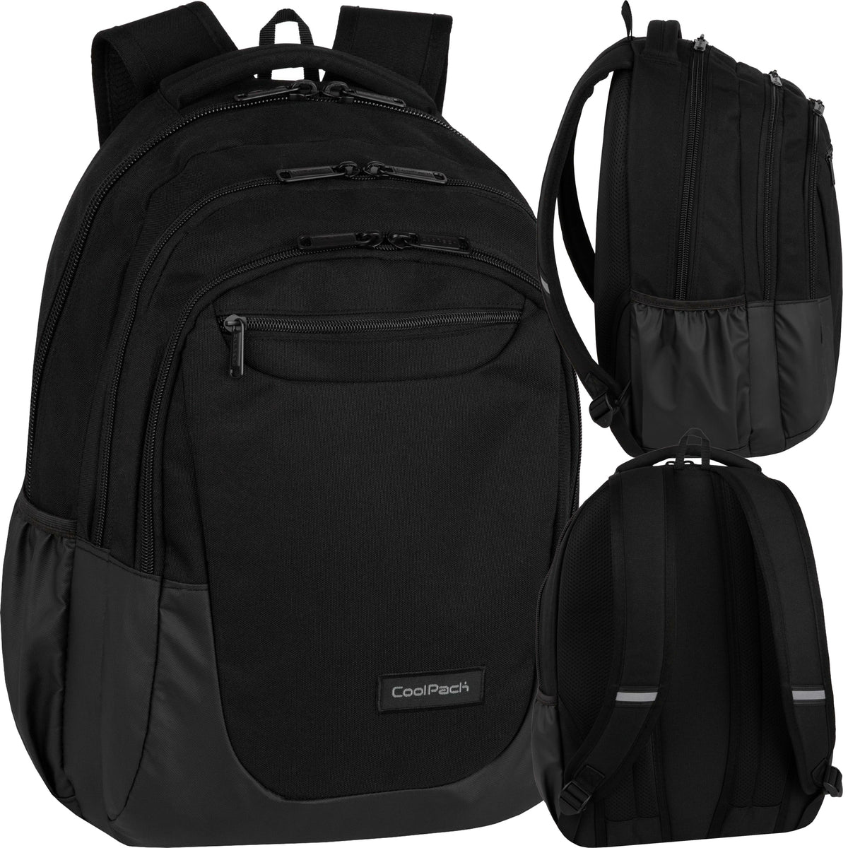 Youth three-chamber backpack CoolPack Soul Black 28L