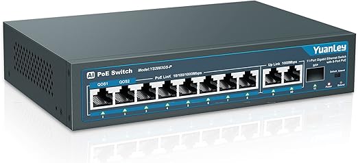 YuanLey 11-Port Gigabit PoE Switch