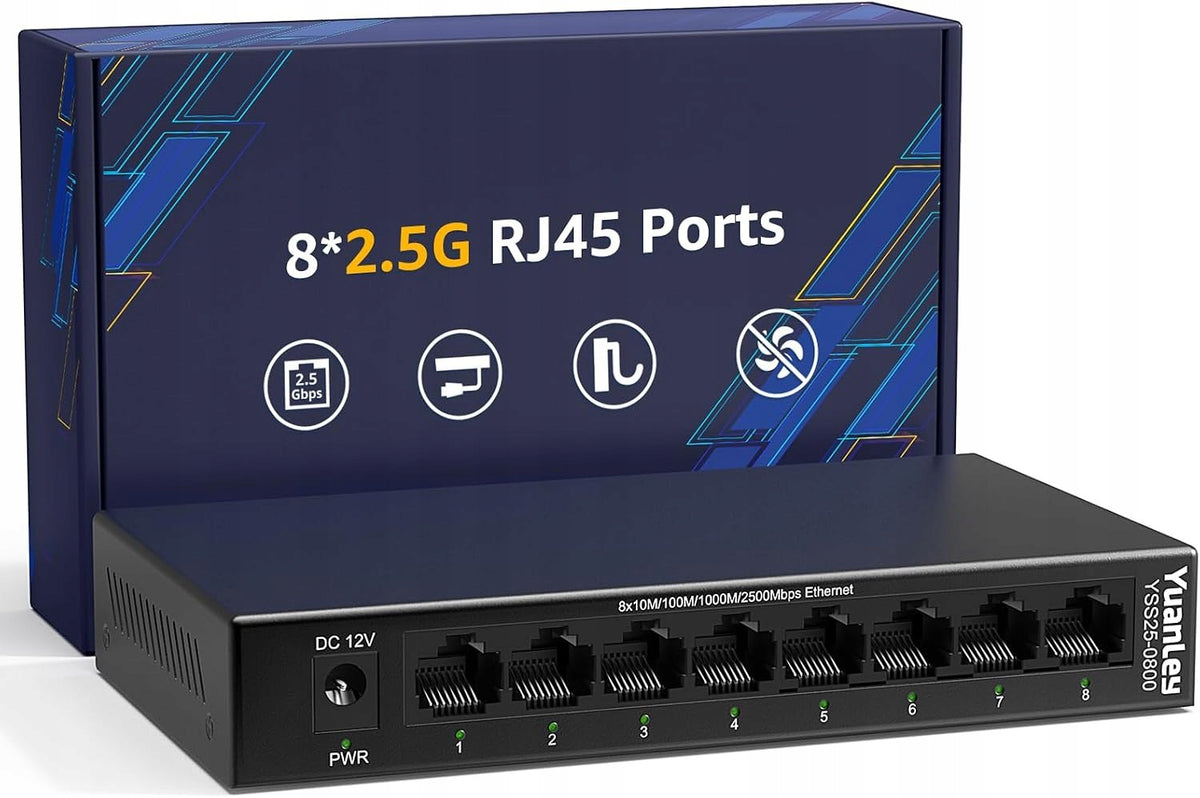 YuanLey 8-Port 2.5G Multi-Gig Switch Unforgettable