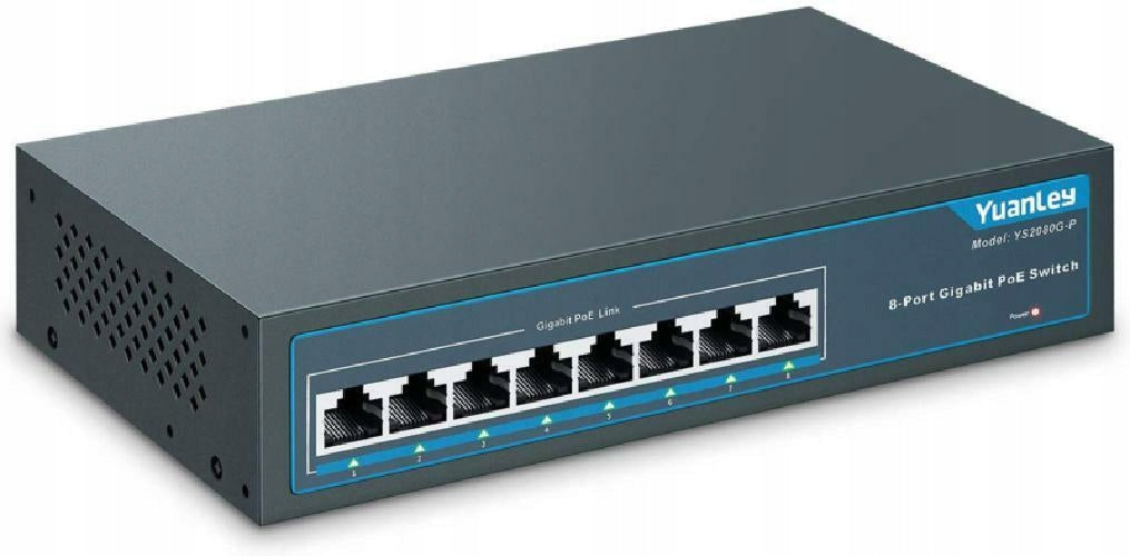 YuanLey 8-Port Gigabit PoE Switch Server