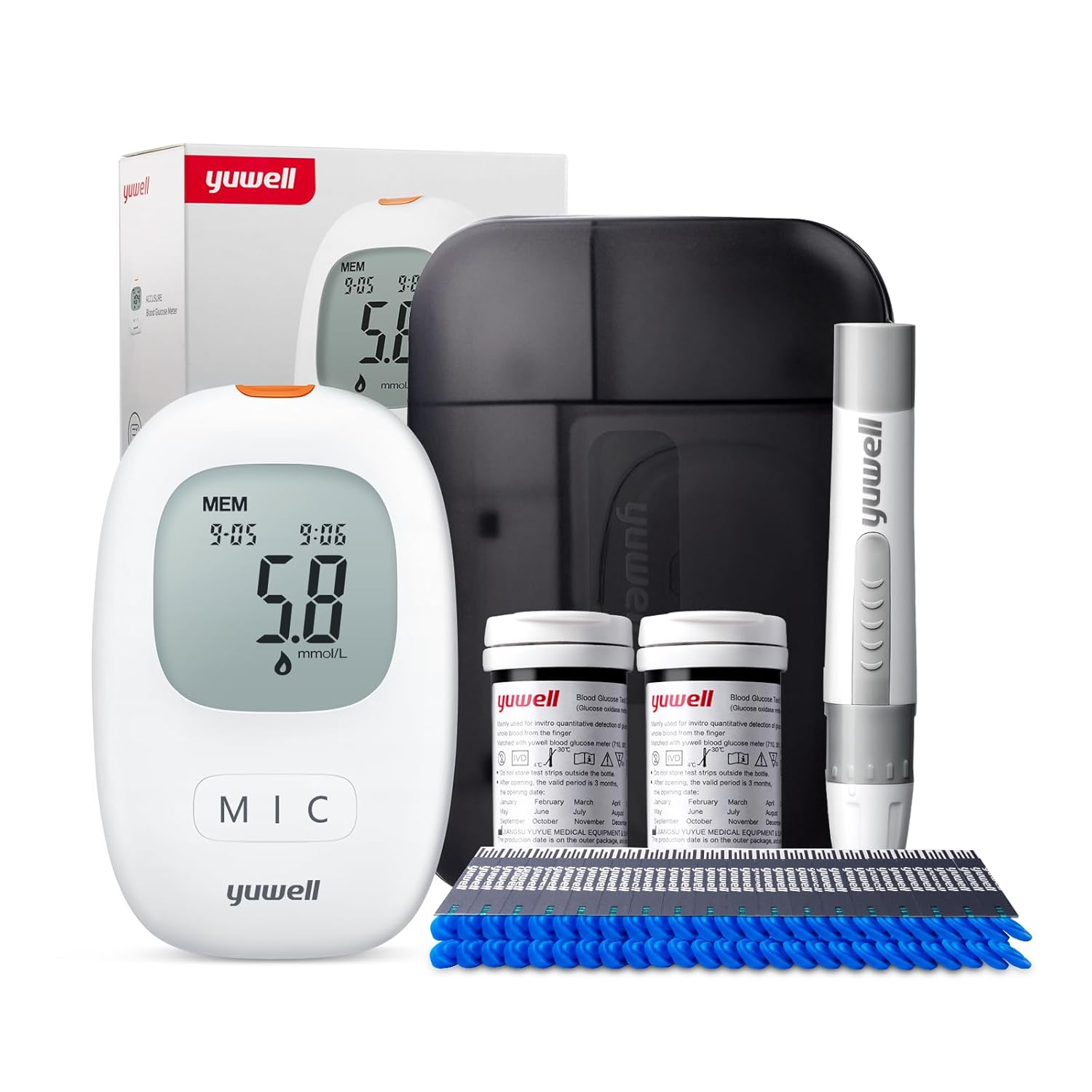 Yuwell Blood Sugar Monitor – Complete Blood Sugar Measurement Kit 710