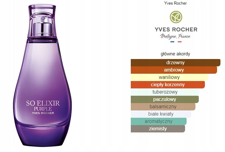Yves Rocher - woda perfumowana SO ELIXIR Purple 50ml. Packaging status original