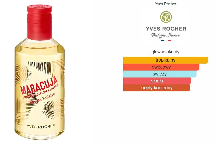 Yves Rocher - woda toaletowa MARACUJA / MARAKUJA 100ml. Packaging status original